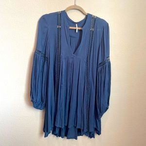 Free people Boho blue tunic dress
